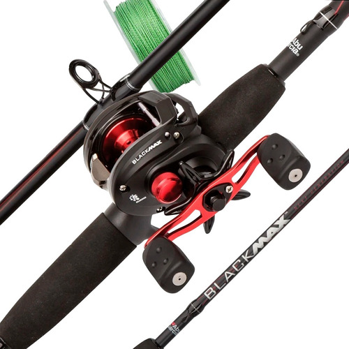 Combo Abu Garcia Black Max 1,98mts 2 Tramos 8-15 Lbs Bait