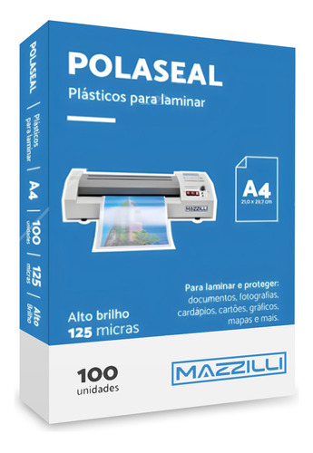 Kit 100 Plastico A4 Para Plastificação Alto Brilho Kp26