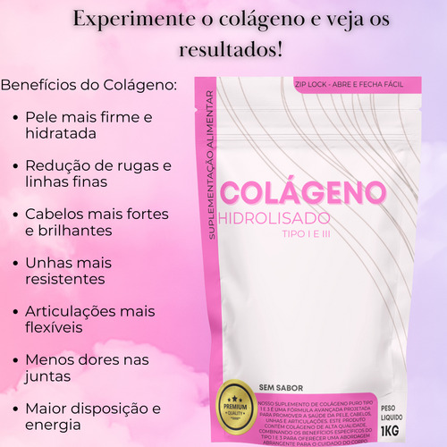 Kit 3 Colágeno Hidrolisado -premium- Solúvel- Sem Sabor