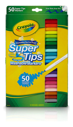 Crayola Marcadores Plumones Lavables Colores 50 Pz Pintar