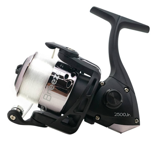 Spinit Breeze Reel Jr 2500 Frontal Pesca Pejerrey Nylon Color Negro