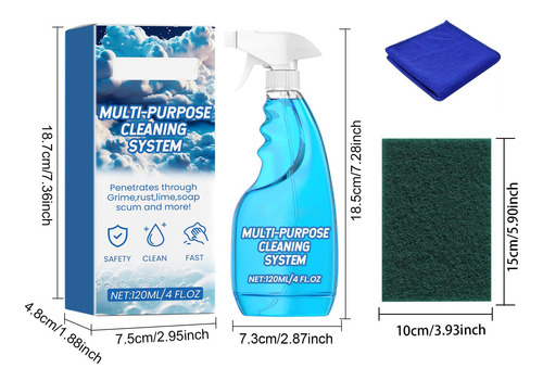 Limpiador Multiusos En Aerosol Y De 120 Ml, Espuma Limpiador