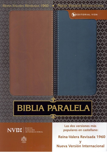 Biblia Paralela Rvr 1960, Nvi Piel Dos Tonos, Mt