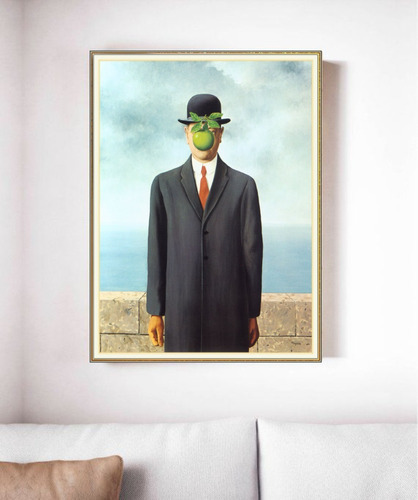 Cuadro Arte Mural 40x60 René Magritte El Hijo Del Hombre 