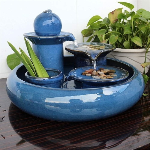 Imagen 6 de 10 de Bomba Motor Fuentes De Agua Feng Shui Cascadas Sin Led 2w