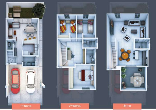 Casa De 3 Niveles Con Excelente Precio En Dominio Cumbres
