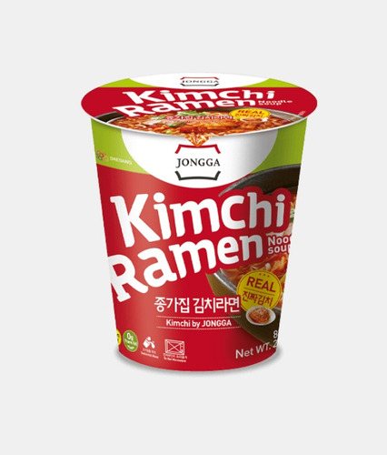 Ramen Coreano Con Kimchi Fideos Instantáneos Taza Jongga