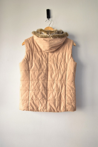 Imagen 3 de 3 de Parka Sin Mangas Color Beige, Talla S/m