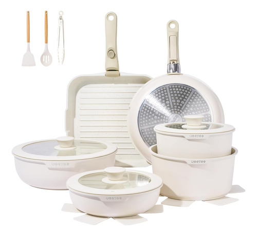 Jeetee Juego De Ollas Y Sartenes Non Stick 25pcs, Juego D...