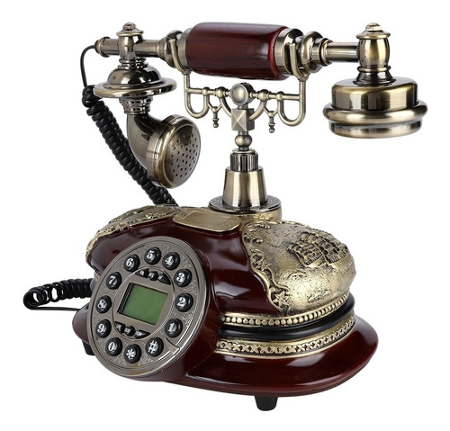 Teléfono Fijo Antiguo Del Sistema Dual, Con Pausa Y Función