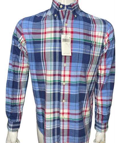 Camisa Ralph Lauren Talla S Classic Fit Cuadro Azul-rojo