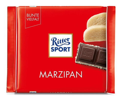 Chocolate Amargo Con Relleno De Mazapan 100 Gr Ritter Sports
