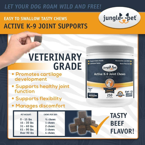 Jungle Pet Active K-9 Dog Hip And Joint Supplement For Dogs