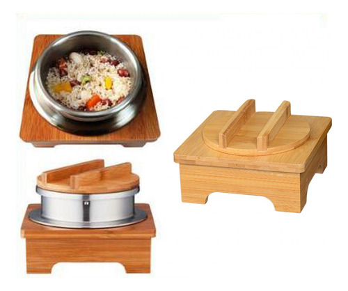 Tapete De Mesa De Madera, Soporte Para Ollas De Piedra De