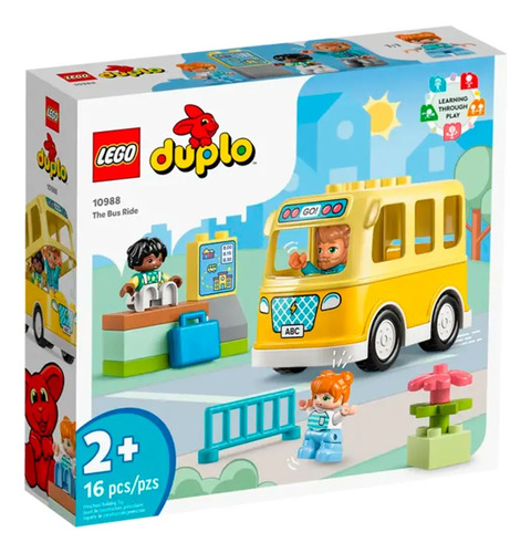 Autobús Amarillo Mi Pueblo Paseo Duplo Lego 16pcs Febo