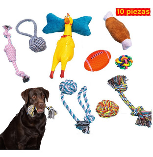 Juguete Molar para Perros AUCHIKU Juguetes para Perros Juguete Interactivo para Perros Limpieza de Dientes para Mascotas 