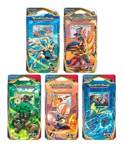 Pokemon 2 Deck Rixa Rebelde Zacian + Zamazenta Copag Cartas em