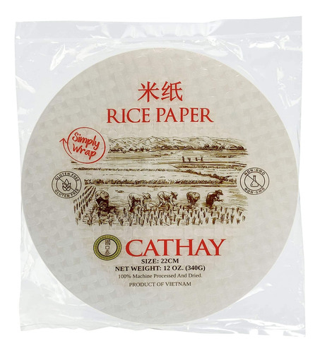 Cathay Papel Arroz Redondo 22 Cms Culinario Comida Asiática