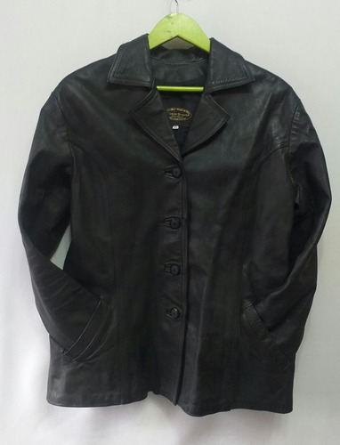 Chaqueta De Cuero Negro L 106 De Busto Leer, Cataleya 