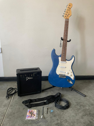 Guitarra Electrica Fretmaster Con Amplificador Y Mas