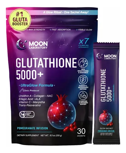 moon laboratory glutathione 5000mg Detox & Energy Bundle with Yerba Mate  Antioxidant Support, Metabolism & Focus : Health & Household This New Year deserves a