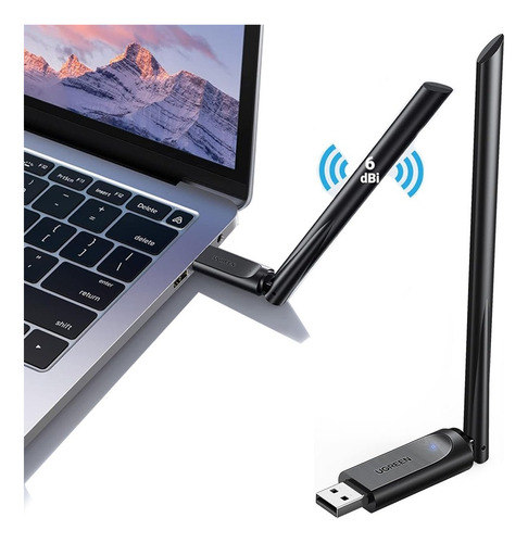 Adaptador Antena Usb Wifi Inalámbrico Ac650 Doble Banda 6dbi