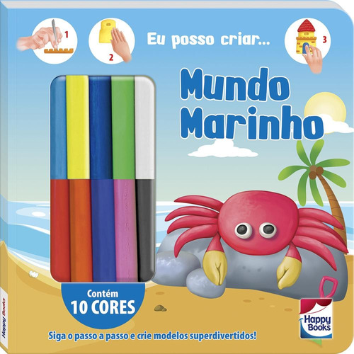 Criando com Massinha! Mundo Marinho, de Brijbasi Art Press Ltd. Happy Books Editora Ltda., capa dura em português, 2022