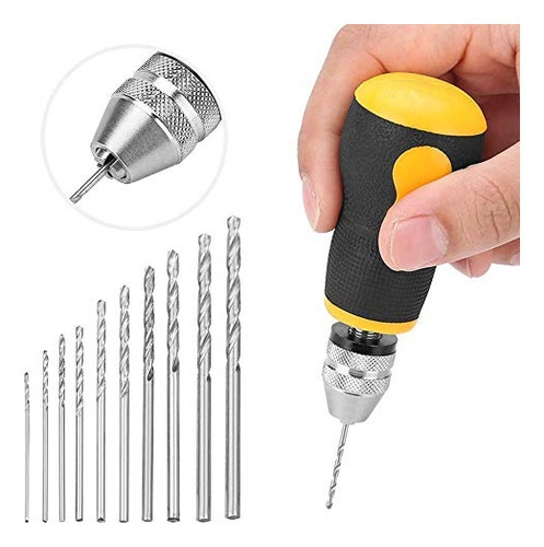 Sdfsx Perforación Manual Pin Vise Hand Drill Bits, Mini Twis
