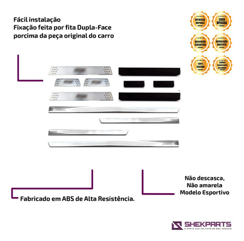 Kit Soleira + Friso Inferior E Blackout Hilux 2014 2015