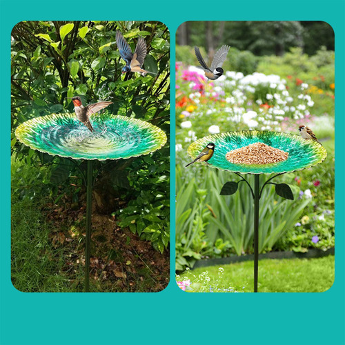 Metal Bird Bath Gardens Decor Behind Bath Comeñero Para