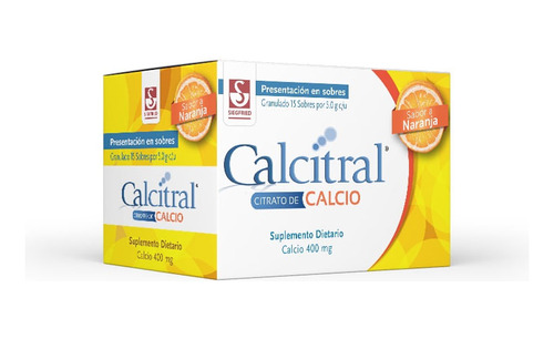 Calcitral 400mg Naranja 5g X 15 Sobres