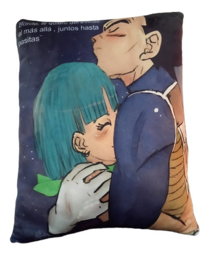 Cojin Bulma Y Vegeta Amor Personalizados 35 Cm 