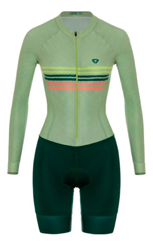 Enterizo Uniforme Ciclismo Mujer Gw Manga Larga Jersey