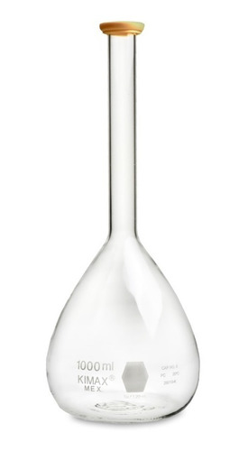 Matraz Volumetrico Tapon Plastico 1lt Kimax