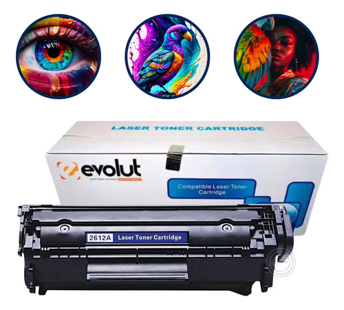 Cartucho Toner Compatível Evolut 2612a 1010 1015 1018 1020