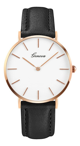 Elegante Reloj De Cuarzo Para Mujer Con Esfera De Correa