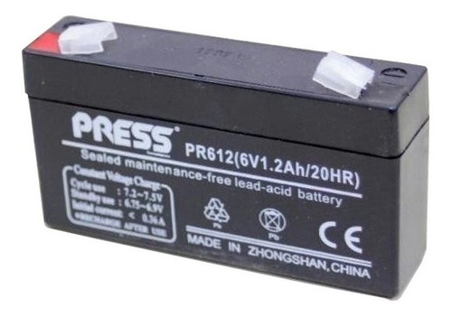 Bateria Gel 6 Volt 1.2ah Press Para Luz Emergencia 