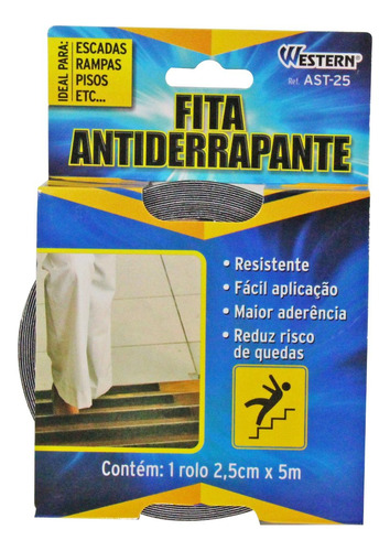 Fita Antiaderente Western 5cmx5m - Preta, Resistente E Fácil