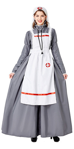 Conjunto De Disfraz Enfermera Medieval Cosplay De Halloween