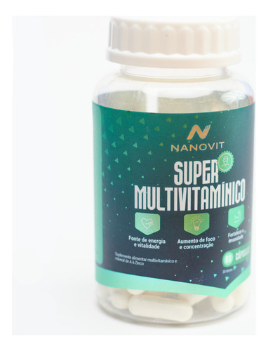Suplemento Super Multivitamínico A Z Homem 60 Caps - Nanovit