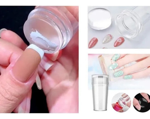 Kit De Estampado De Uñas Transparente De Silicona Francés