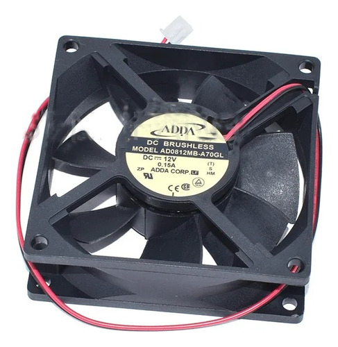 Ventilador De Dos Cables Adda Ad0812mb-a70gl Dc12v 0.15a 80*