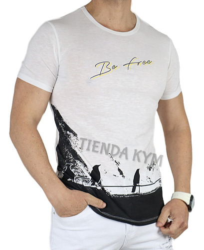 Polera Hombre Elasticada Slim Fit Modelo 10