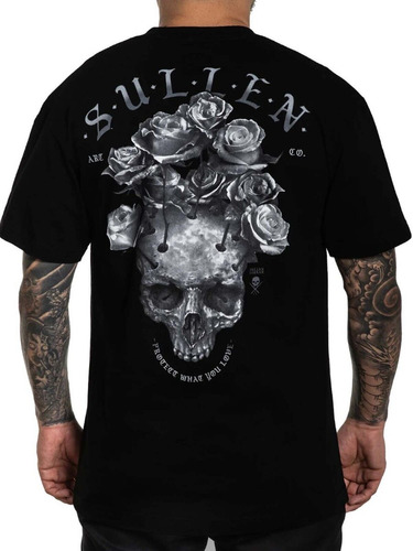 Remera Sullen Clothing Farrar Rose Skull Standard M Original