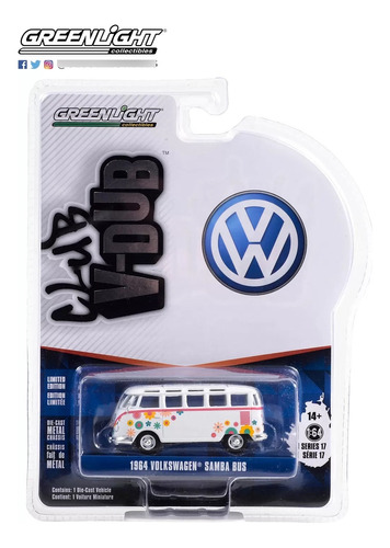 1:64 1964 Volkswagen Type 2 (t1) Samba Bus 36080-b