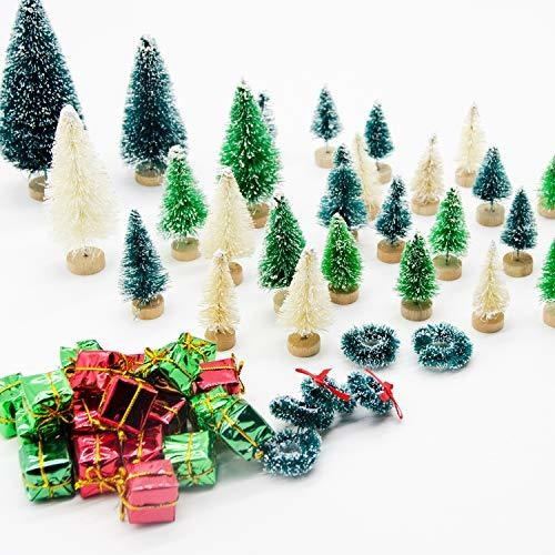 Iceyyyy 56 Piezas De Mini Árboles De Navidad Artificiales - 