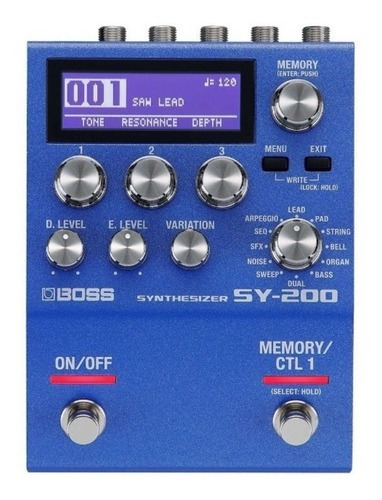 Boss Sy-200 Guitar Synthesizer Pedal Guitarra E Instrumentos Color Azul