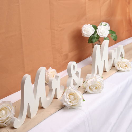 Henzxi Señal Señor Señora Para Mesa Boda Letra S Madera Dia