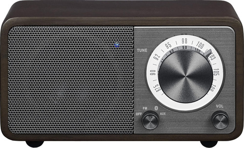 Sangean Wr-7dk Mini Altavoz Bluetooth Con Gabinete Madera Fm