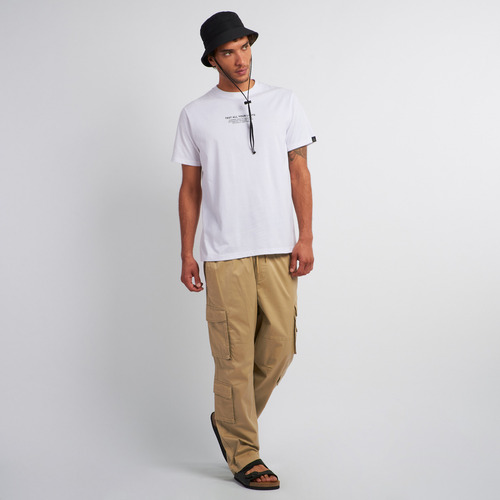 Pantalón Hombre Kevingston Cargo Bower Liso Camel Gastado
